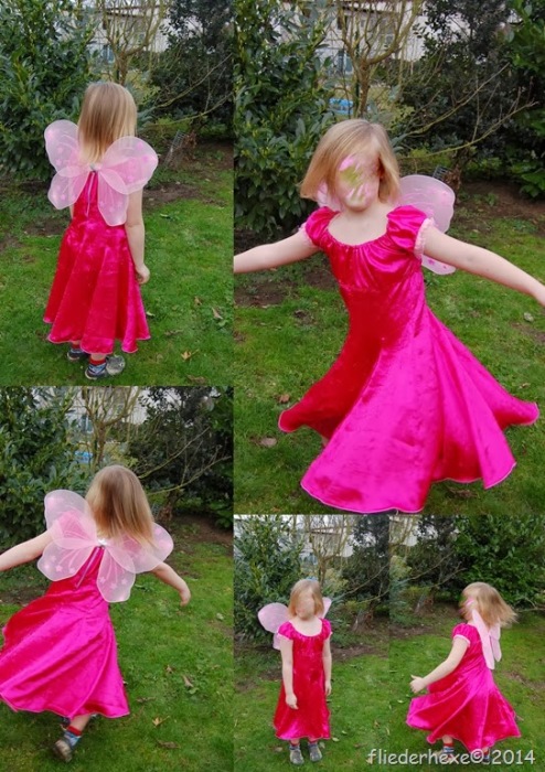 Tinkerbell Kostüm Prinzessin Kleid selber nähen Schnittmuster farbenmix