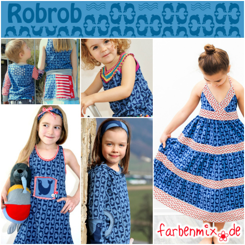 Robrob farbenmix Stoff Jersey Collage Collage